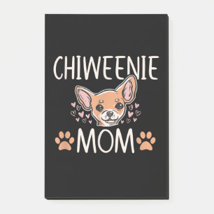 Chiweenie Mom chihuahua niedlicher Hundebesitzer L Post-it Klebezettel