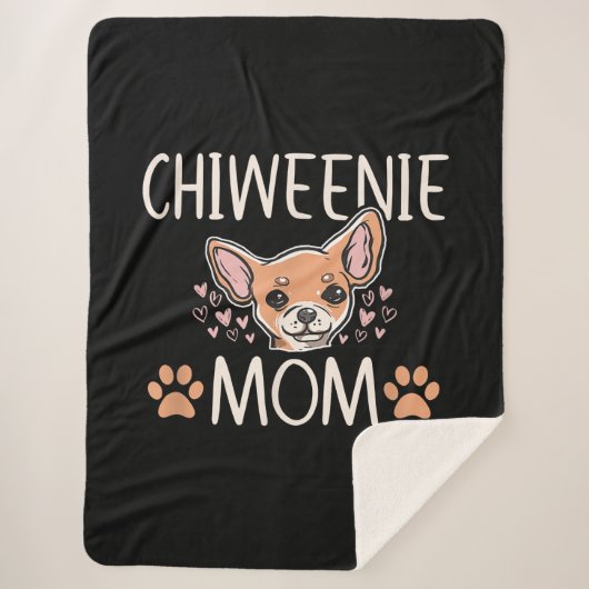 Chiweenie Mom chihuahua niedlicher Hundebesitzer L Sherpadecke (Vorderseite)