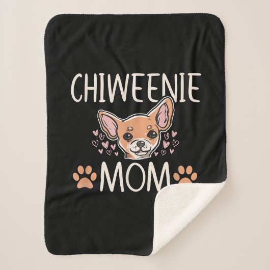 Chiweenie Mom chihuahua niedlicher Hundebesitzer L Sherpadecke (Vorderseite)