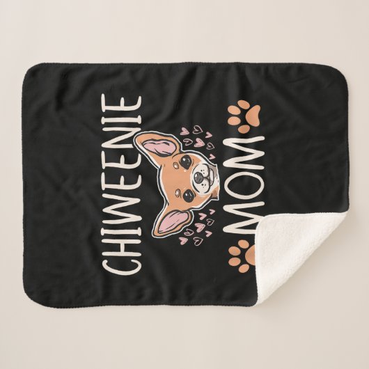 Chiweenie Mom chihuahua niedlicher Hundebesitzer L Sherpadecke (Vorderseite (Horizontal))