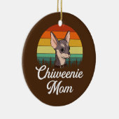 Chiweenie Mom Chiweenie Keramik Ornament (Rechts)