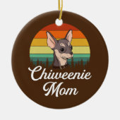Chiweenie Mom Chiweenie Keramik Ornament (Vorne)