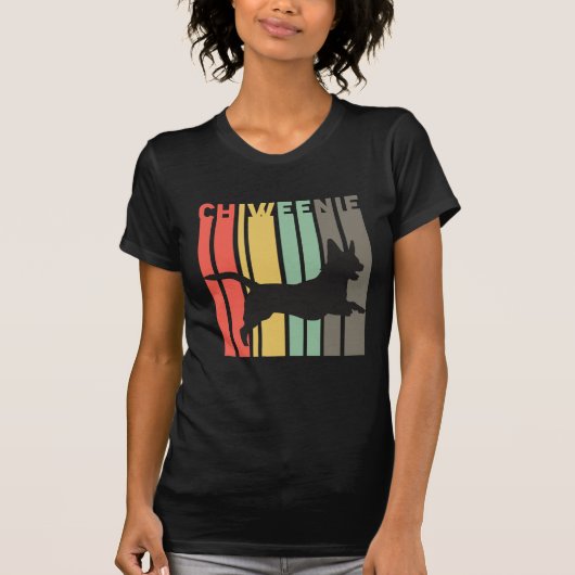 Chiweenie Silhouette - niedliches Chiweenie T-Shirt (Vorderseite)