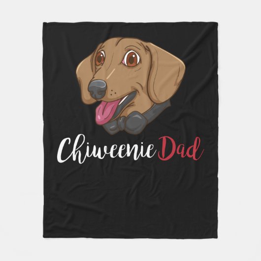 Chiweenie Vater Dog Lover Geschenk Männer Dog Chiw Fleecedecke (Vorderseite)