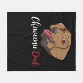 Chiweenie Vater Dog Lover Geschenk Männer Dog Chiw Fleecedecke (Vorderseite (Horizontal))