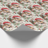 Chiweenie-Weihnachtspapier Geschenkpapier (Ecke)