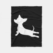 Chiweenie Yoga-Geschenk, Chihuahua-Dackel Fleecedecke (Vorderseite)