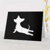 chiweenie yoga ness gift, chihuahua dachshund karte (Gelbe Blume)