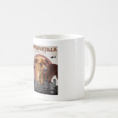 Chiweeniezilla Funny Chiweenie T - Shirt Dog Lover Kaffeetasse (VorderseiteRechts)