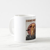 Chiweeniezilla Funny Chiweenie T - Shirt Dog Lover Kaffeetasse (Vorderseite Links)