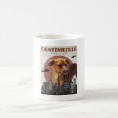 Chiweeniezilla Funny Chiweenie T - Shirt Dog Lover Kaffeetasse (Mittel)