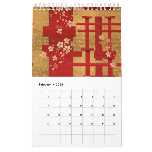 Chiyogami-Kalender Kalender (Feb 2026)