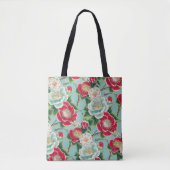 Chiyogami Red and White Camellias Pattern Tasche (Vorderseite)