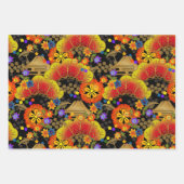 Chiyogami Yuzen Washi Stil Muster Wrapping Paper Geschenkpapier Set (Vorderseite 3)