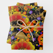 Chiyogami Yuzen Washi Stil Muster Wrapping Paper Geschenkpapier Set (Beispiel)