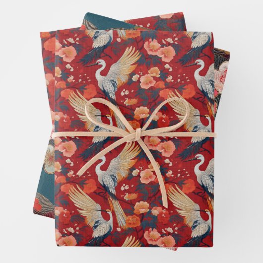 Chiyogami Yuzen Washi Style Muster Geschenkpapier Set (Beispiel)