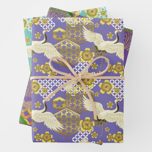 Chiyogami Yuzen Washi Style Muster Geschenkpapier Set (Beispiel)
