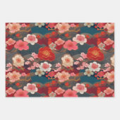 Chiyogami Yuzen Washi Style Muster Geschenkpapier Set (Vorderseite 2)