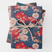 Chiyogami Yuzen Washi Style Muster Geschenkpapier Set (Beispiel)