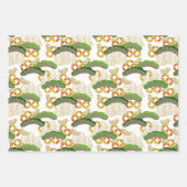 Chiyogami Yuzen Washi Style Muster Geschenkpapier Set (Vorderseite 2)