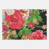 Chiyogami Yuzen Washi Style Muster Geschenkpapier Set (Vorderseite 3)