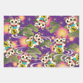 Chiyogami Yuzen Washi Style Muster Geschenkpapier Set (Vorderseite 3)