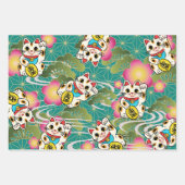 Chiyogami Yuzen Washi Style Muster Geschenkpapier Set (Vorderseite 2)