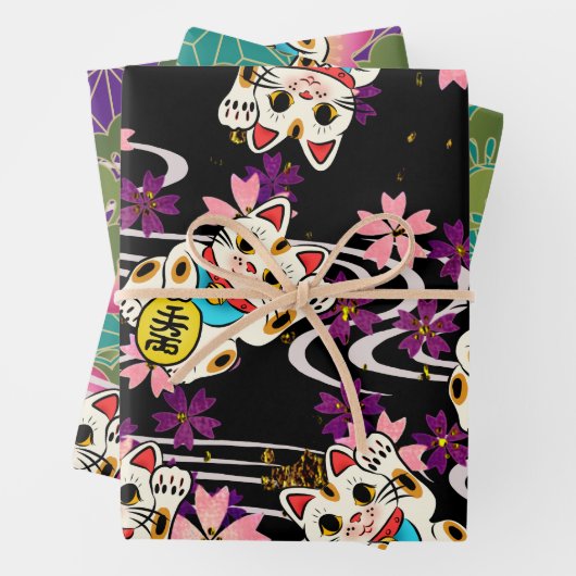 Chiyogami Yuzen Washi Style Muster Geschenkpapier Set (Beispiel)