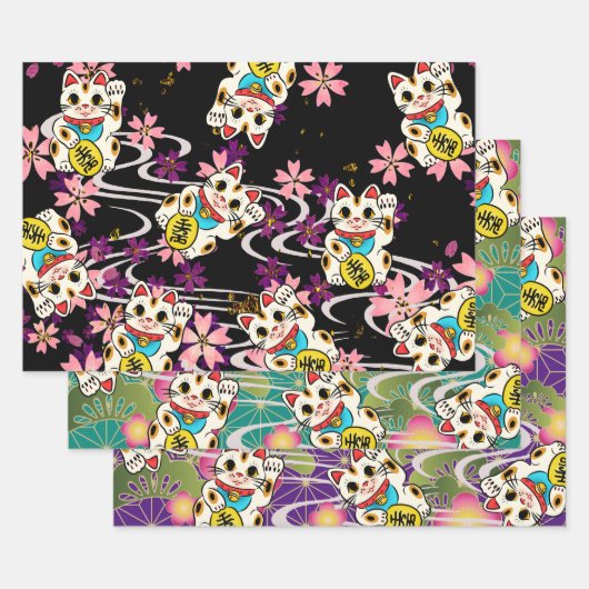 Chiyogami Yuzen Washi Style Muster Geschenkpapier Set (Set)