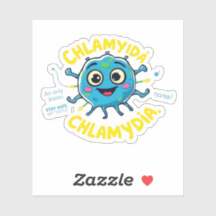 Chlamydia Awareness - Bleibe Safe, lass dich teste Aufkleber