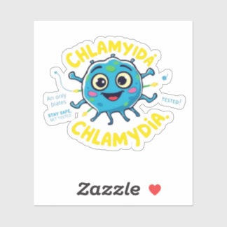 Chlamydia Awareness - Bleibe Safe, lass dich teste Aufkleber