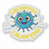 Chlamydia Awareness - Bleibe Safe, lass dich teste Aufkleber (Vorderseite)
