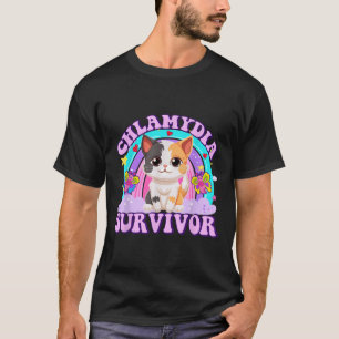 Chlamydia Survivor Cat Meme Witzige Shirts für Män
