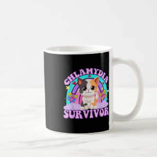 Chlamydia Survivor Cat Meme Witzige Shirts für Män Kaffeetasse