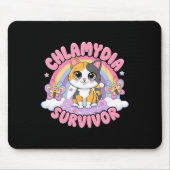 Chlamydia Survivor Cat Meme Witzige Shirts für Män Mousepad (Vorne)