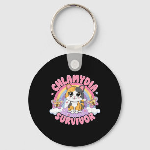 Chlamydia Survivor Cat Meme Witzige Shirts für Män Schlüsselanhänger