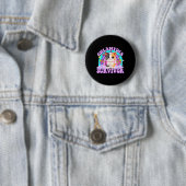 Chlamydia Survivor Cat Rainbow Button (Beispiel)