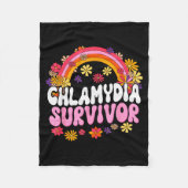 Chlamydia Survivor Funny Graphic  Fleecedecke (Vorderseite)