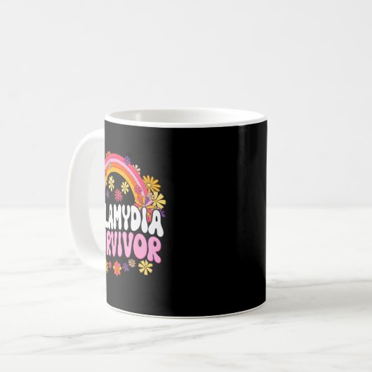 Chlamydia Survivor Funny Graphic Kaffeetasse (Vorderseite Links)