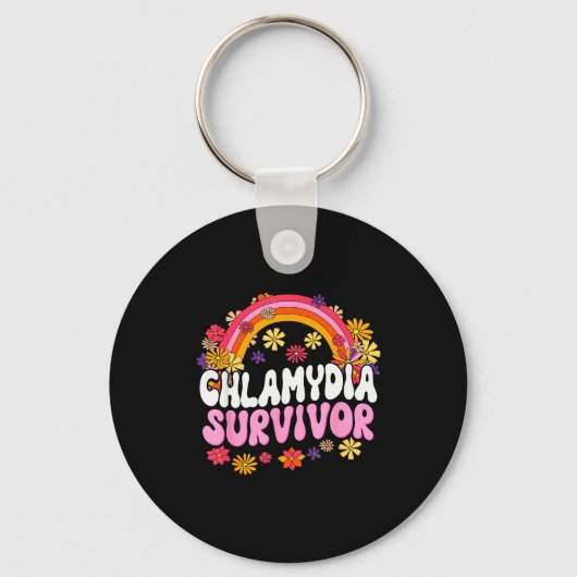 Chlamydia Survivor Funny Graphic Schlüsselanhänger (Vorderseite)