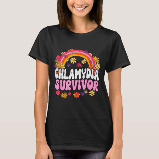 Chlamydia Survivor Funny Graphic  T-Shirt (Vorderseite)