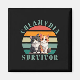 Chlamydia Survivor Retro Sarcastic Ironic Y2k Inap Magnet