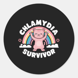 Chlamydia Survivor Runder Aufkleber