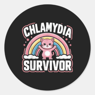 Chlamydia Survivor Runder Aufkleber