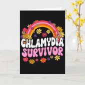 Chlamydia-Überlebender Lustige Grafik Karte (Gelbe Blume)