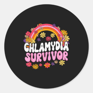 Chlamydia-Überlebender Lustige Grafik Runder Aufkleber