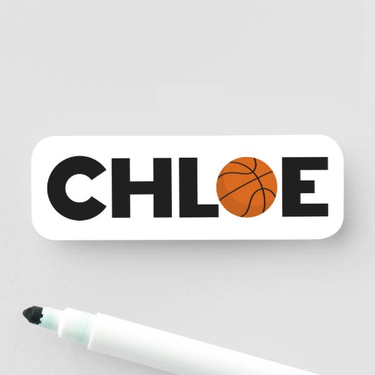 Chloe Basketball Namensschild (Beispiel)
