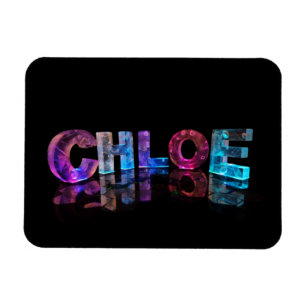 Chloe - Beliebte Mädchennamen in 3D-Leuchten Magnet