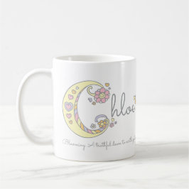 Chloe-Buchstabe C-Name bedeutet Monogramm-Tasse Kaffeetasse