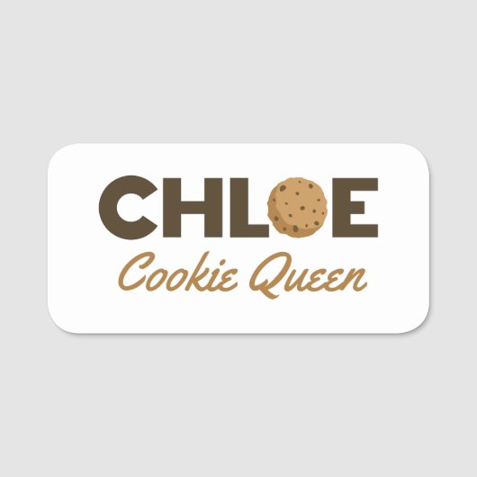 Chloe cookie Queen Namensschild (Vorderseite)